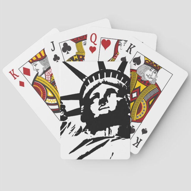 Pop Art Statue of Liberty Playing Cards (Back)