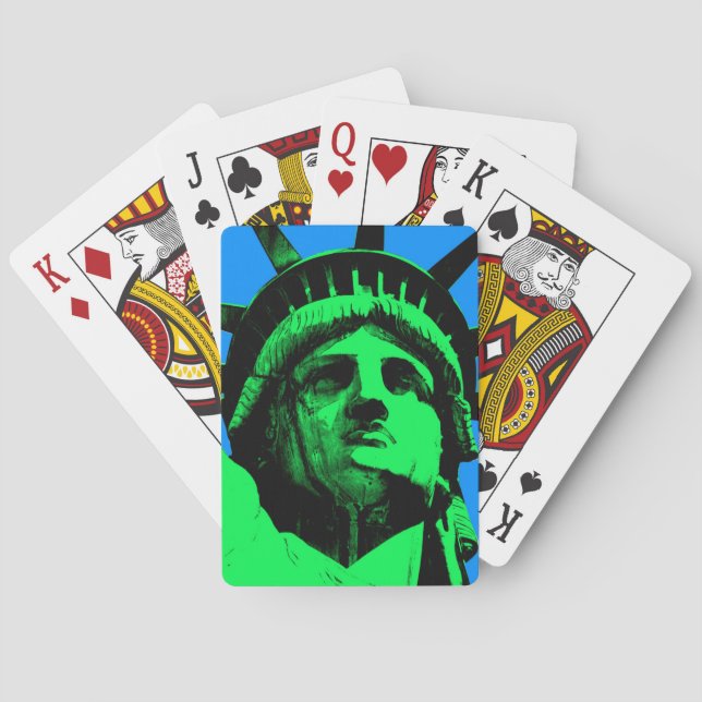 Pop Art Statue of Liberty Playing Cards (Back)