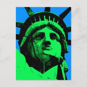Pop Art Statue of Liberty Postcard