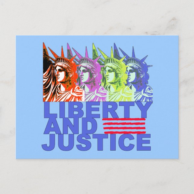 Pop Art Statue of Liberty Products Postcard (Front)