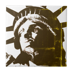 Pop Art Statue of Liberty Tile