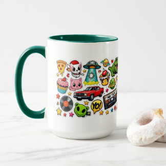Pop Art Sticker Collage XXL 14.2x3.5 in Mug
