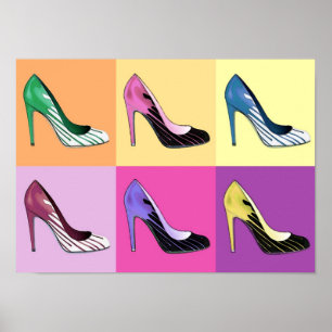 Pop Art Stiletto Pumps / Shoes / High Heels Poster
