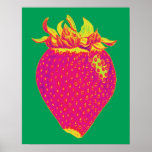 Pop Art Strawberry Print<br><div class="desc">Digital pop art</div>