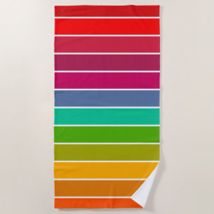 Pop Art Stripes Beach Towel