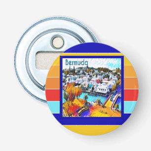 Pop Art Stripes Bermuda  Bottle Opener