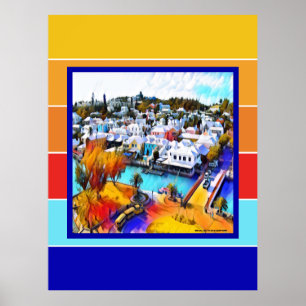 Pop Art Stripes Bermuda Poster