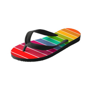 Pop Art Stripes Kid's Flip Flops
