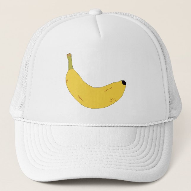 POP ART STYLE BANANA DESIGN TRUCKER HAT (Front)