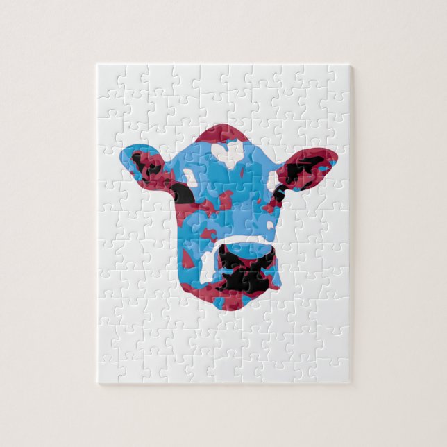Pop Art style cow Jigsaw Puzzle (Vertical)