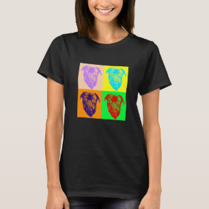 Pop Art Style Cute Pug Dog Mops Dog For Women For T-Shirt