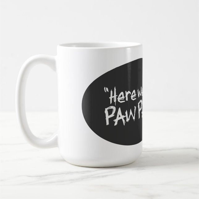 Pop Art Style - Here We Go Paw Paw Coffee Mug (Left)