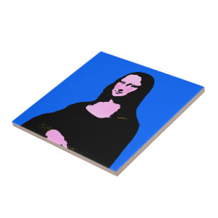 Pop Art Style Mona Lisa  Tile