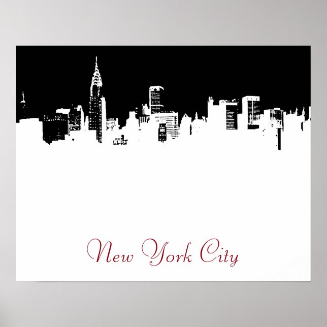 Pop Art Style New York City Script Poster (Front)