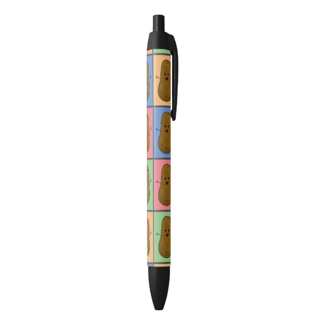 Pop Art Style Potato  Black Ink Pen (Bottom (Vertical))