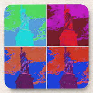 Pop Art Style Statue of Liberty Coaster