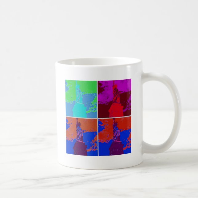 Pop Art Style Statue of Liberty Coffee Mug (Right)