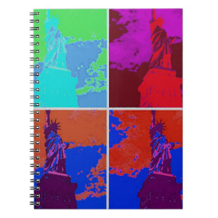 Pop Art Style Statue of Liberty Notebook