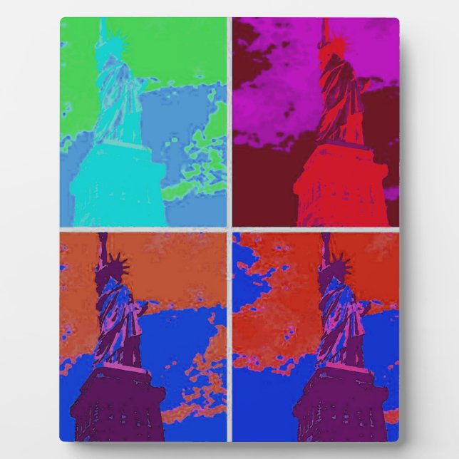 Pop Art Style Statue of Liberty Plaque (Front)
