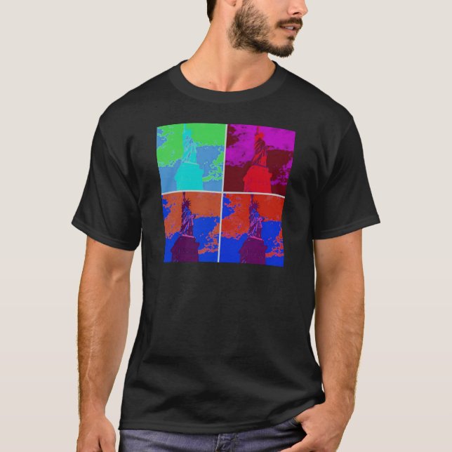Pop Art Style Statue of Liberty T-Shirt (Front)