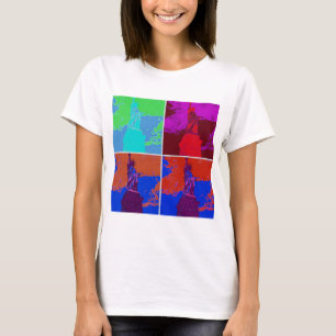 Pop Art Style Statue of Liberty T-Shirt