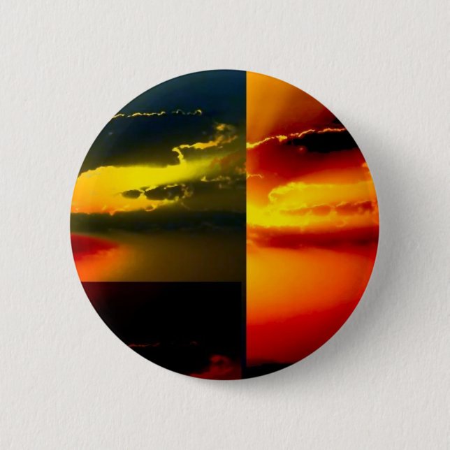 Pop Art Sunset 6 Cm Round Badge (Front)
