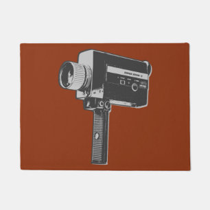 Pop Art Super 8 Movie Camera Doormat