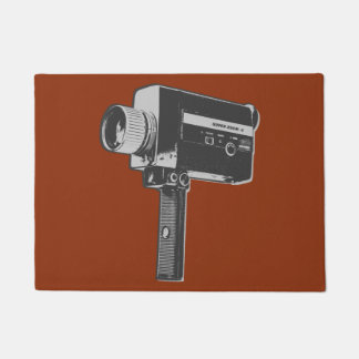 Pop Art Super 8 Movie Camera Doormat