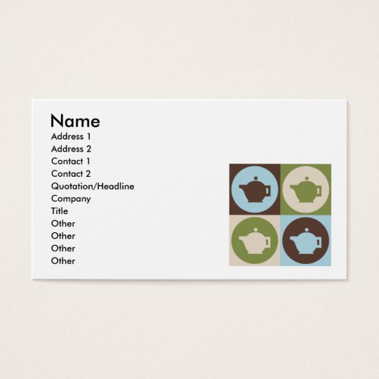 Pop Art Tea Business Card