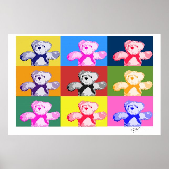 Pop Art Teddy Bears Print (Front)
