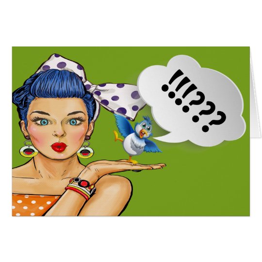 Pop Art Thank You or Blank Note Card