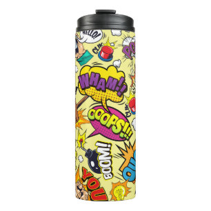 Pop Art Thermal Tumbler – Retro Comic Coolness