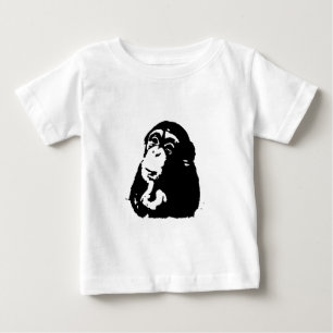 Pop Art Thinking Chimpanzee Baby T-Shirt
