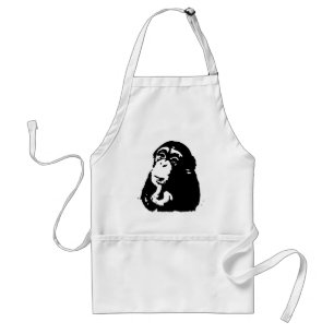 Pop Art Thinking Chimpanzee Standard Apron