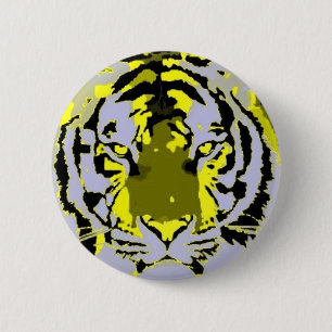 Pop Art Tiger 6 Cm Round Badge