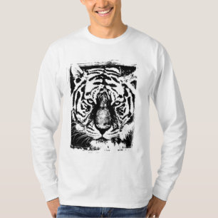 Pop Art Tiger Head Elegant Modern Template T-Shirt