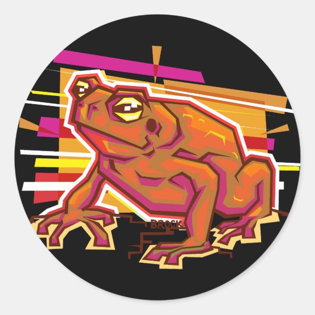 Pop Art Toad Classic Round Sticker (Front)