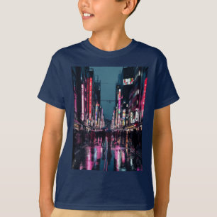 Pop Art Tokyo – Neon Cityscape with Bold Urban Vib T-Shirt