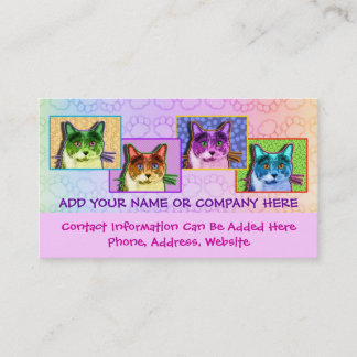 Pop Art Tom Cat Business Card