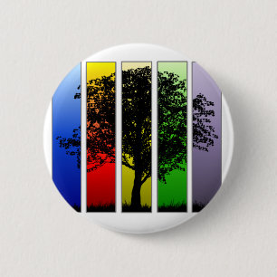 Pop Art Tree 6 Cm Round Badge
