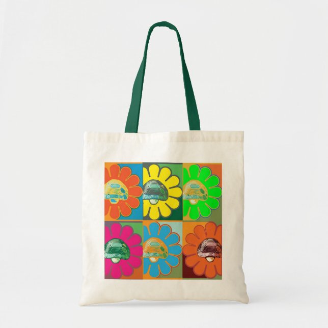 Pop-Art Turtle Tote (Front)