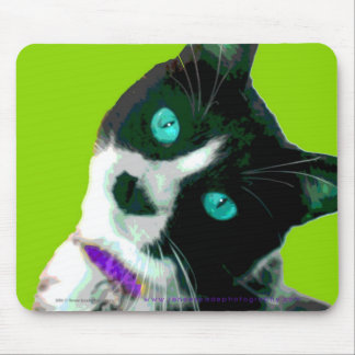 Pop ART Tuxedo Kitty Mouse Mat