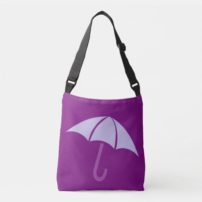 Pop Art Umbrella Purple Crossbody Bag (Front)