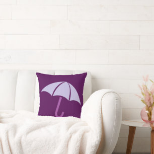 Pop Art Umbrella Purple Cushion