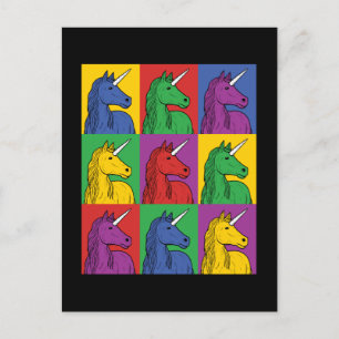 Pop Art Unicorn Postcard