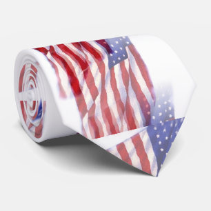 Pop Art US American Flag Tie