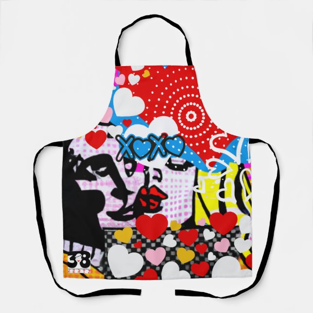 Pop Art Valentine Apron (Front)