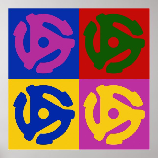 Pop Art Vinyl Record 45 RPM Audiophile Poster (Front)