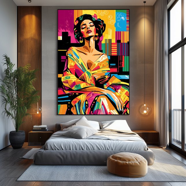 Pop Art Vision of Adele Bloch-Bauer Canvas Print (Creator Uploaded)