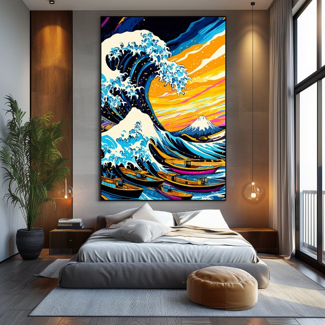 Pop Art Vision of The Great Wave Canvas Print (Creator Uploaded)